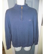 Vineyard Vines Blue 1/4 Zip Pullover Sweater Long Sleeve Size L Men&#39;s EUC - $53.40