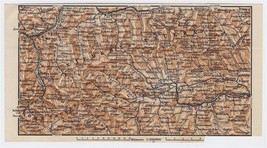 1910 Original Antique Map Of Nieder Lower Tauern Radstadt / Austria - £13.44 GBP