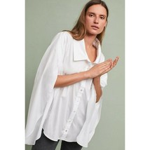 New Anthropologie x Harshman Luma Buttondown Shirt Sz Small White Tulip ... - $856.64 MXN
