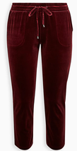 Torrid Pull-On Relaxed Taper Velvet Hi-Rise Zinfandel Pants Plus Size 1 1X NEW - £35.98 GBP