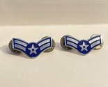 US AIR FORCE RANK E3 AIRMAN FIRST CLASS Military Rank Pin Lot Of 2 - $9.79