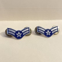 US AIR FORCE RANK E3 AIRMAN FIRST CLASS Military Rank Pin Lot Of 2 - $9.79