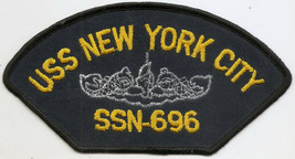 USN US Navy USS New York City SSN-696 6 1/4&quot; Iron-On Hat Patch Needs Spo... - £3.14 GBP