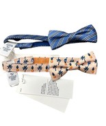 Janie and Jack Lot of 2 bow ties pineapple blue striped size 0-24 months... - $26.89 CAD