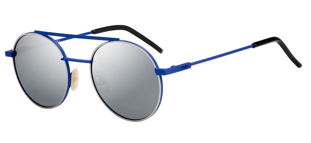 Fendi FF 0221/S PJPT4 Unisex Sunglasses, Bluette/Black  - $230.00