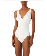 Kate Spade Swimsuit V-Neck Scallops One Piece Pull On Swimsuit Size XL M... - $71.25