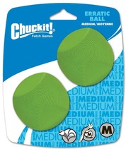 Chuckit! Erratic Dog Toy Ball Green 1ea/2 pk, MD - £14.20 GBP