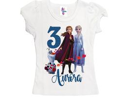 Frozen birthday shirt Personalized Elsa Anna girls shirt Winter queen shirt  - £16.02 GBP