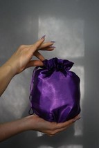 Elegant bag purse violet lilac wedding purple satin purse money bag communion pa - £20.54 GBP