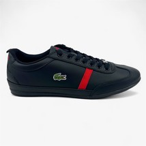 Lacoste Misano Sport MAG SPM Black Dark Red Mens Size 9.5 Casual Sneaker - £83.18 GBP