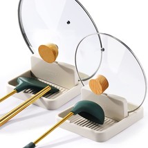 Spoon Rest With Lid Holder For Stove Top (2 Pack)Spatula Ladle Pot Lid Utensil R - £19.17 GBP