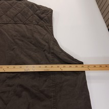 Mountain & Isles Men's 2XL Brown Waxed Canvas Vest Flannel Lined Full Zip Pocket image 6