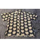 Campia Moda Men’s XXL Hawaiian Shirt Floral Black Tan Grid 100% Cotton K... - €10,84 EUR