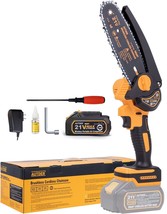 Autder Mini Chainsaw, 6-Inch Cordless Chainsaw With Two Rechargeable Bat... - £54.95 GBP