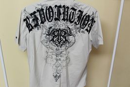 Roar Signature Grey Embroidered Short Sleeve  Shirt Size Medium - $74.25
