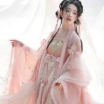 Fox Floral Embroidered Empire Gown Set | Women Traditional Hanfu Dress - £320.90 GBP