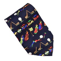 Alynn Neckwear Mens Tie Necktie Silk Golf Golfing Medley Navy Blue Made ... - $9.99