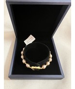 Beloved Jewelry Japanese Deep Sea Pink Pearls Bracelet 6.3&quot; - 6.7&quot; Adjus... - £62.09 GBP