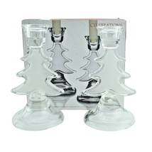 Celebrations by Mikasa Rejoice Collection Crystal Christmas Tree Candle Holder - £26.29 GBP