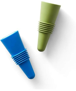 Wine and Beverage Bottle Stoppers with Grip Top (Blue, Set of 2) - €8,19 EUR