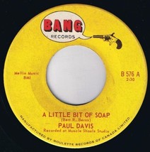 Paul Davis A Little Bit Of Soap 45 rpm Three Little Words Canadian Pressing - $4.94