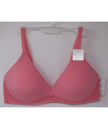 ON GOSSAMER Pink Wire Free Lift Sleek &amp; Lace Bra Size 36C Style G9226 - £19.05 GBP