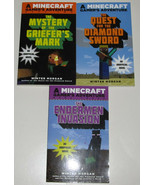 Lot of 3 Minecraft Gamer&#39;s Adventures - #1-3 - Ages 7-12 - £11.71 GBP