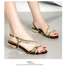 Sandals fashion new button sandals women&#39;s summer thick heel leisure flat bottom - £42.63 GBP