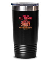 20 oz Tumbler Stainless Steel Insulated I Can Do All Things Through Christ  - £23.93 GBP