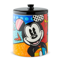Disney Britto Mickey Mouse Cookie Jar Canister 9.5&quot; High Ceramic Collectible  - £51.55 GBP
