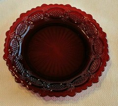 3 AVON CAPE COD salad plates RED ruby 7 1/4&quot; VINTAGE 1876 minty - $26.13