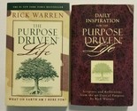 2 RICK WARREN Books Lot The Purpose Driven Life &amp; Daily Inspiration Chri... - $8.99