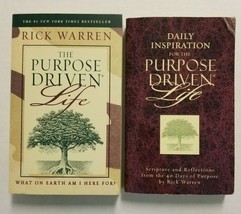 2 RICK WARREN Books Lot The Purpose Driven Life &amp; Daily Inspiration Christian - £7.08 GBP