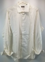 MSC) Michael Kors Men Regular Fit Airsoft Stretch French Cuff White Dress Shirt - £15.56 GBP