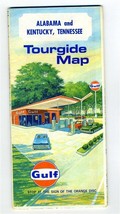 Gulf Oil Company Tourgide Map Alabama Kentucky and Tennessee 1968 - £9.56 GBP