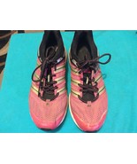 ADIDAS WOMENS RESPONSE CUSHION 20 RUNNING SHOES - PINK / BLACK - SIZE 9 - $468.43 MXN