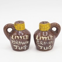 Vintage Little Brown Jug Ceramic Salt &amp; Pepper Shakers Set Lot - £11.66 GBP