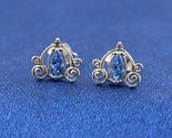 2024 New Release 925 Sterling Silver Disney Cinderella&#39;s Carriage Stud E... - $16.80