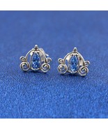2024 New Release 925 Sterling Silver Disney Cinderella&#39;s Carriage Stud E... - £13.38 GBP