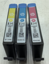 New Genuine HP 902 Cyan Magenta Yellow 3 Pack Inkjet Cartridges 2023/2024 - £13.42 GBP