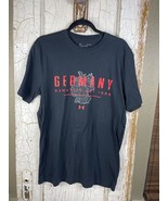 Under Armour Mens Black Loose Fit Germany Ramstein EST. 1953 Shirt Size Medium - $15.79