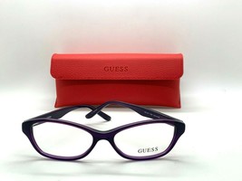 Authentic Guess GU 2417 PUR  purple 52-15-135MM Eyeglasses /CASE+ CLOTH - £25.15 GBP