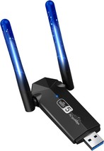 USB WiFi Adapter, 1300Mbps WiFi USB Dual Band 5G/2.4G Wireless Network Adapter - £15.40 GBP
