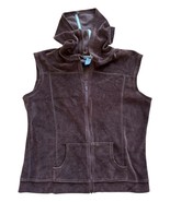 Women L Horny Toad &amp; Co Full Zip Hooded Vest Jacket Sleeveless Velvet Ve... - $22.45 CAD