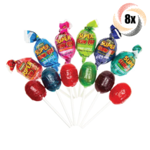 8x Pops Charms Assorted Flavor Super Blow Pop Lollipops Candy | 1.13oz - £9.03 GBP