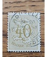 Belgium Stamp Lion Rampant 40c Used 450 Circular Cancel - $0.99