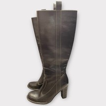 FRYE Women&#39;s Villager pull on black leather tall heeled boots | Size 8 - £75.75 GBP