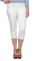 Womens Crop Pants Plus Denim Chaps White Jeans Pants $65 NEW-size 24W - £19.46 GBP