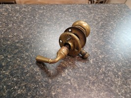 Antique Architecture Salvage Brass Screen Door Knob Lever Pull - $645.68 MXN