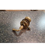 Antique Architecture Salvage Brass Screen Door Knob Lever Pull - $645.68 MXN